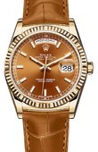 Rolex Day-Date 118138 brown Yellow Gold
