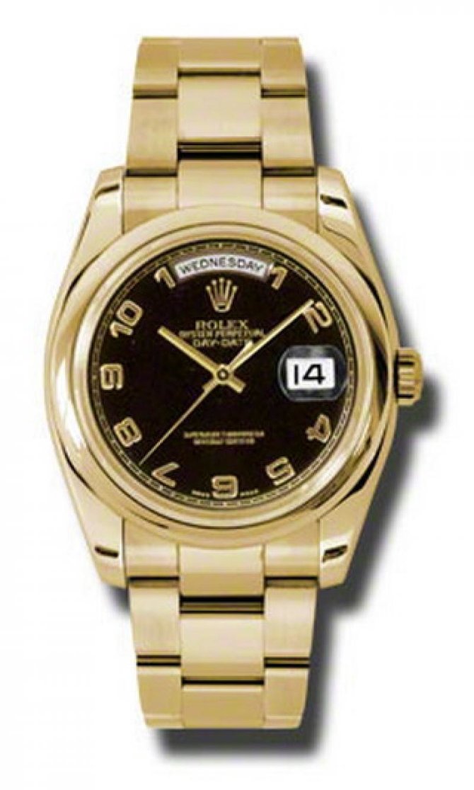 Rolex 118208 bkao Day-Date Yellow Gold