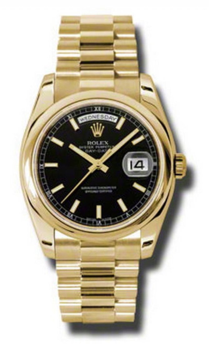 Rolex 118208 bksp Day-Date Yellow Gold