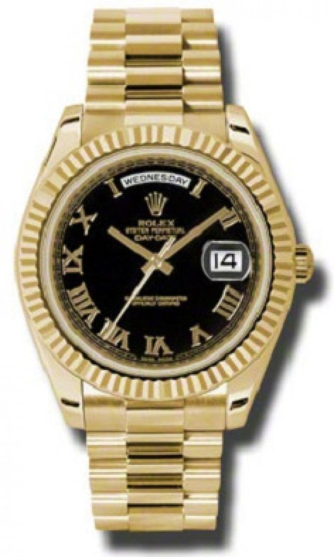 Rolex 218238 bkrp Day-Date Yellow Gold