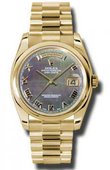 Rolex Day-Date 118208 dkmrp Yellow Gold