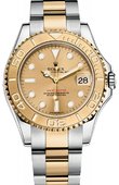 Rolex Yacht Master II 168623 Champagne Yacht-Master 35mm Steel and Yellow Gold