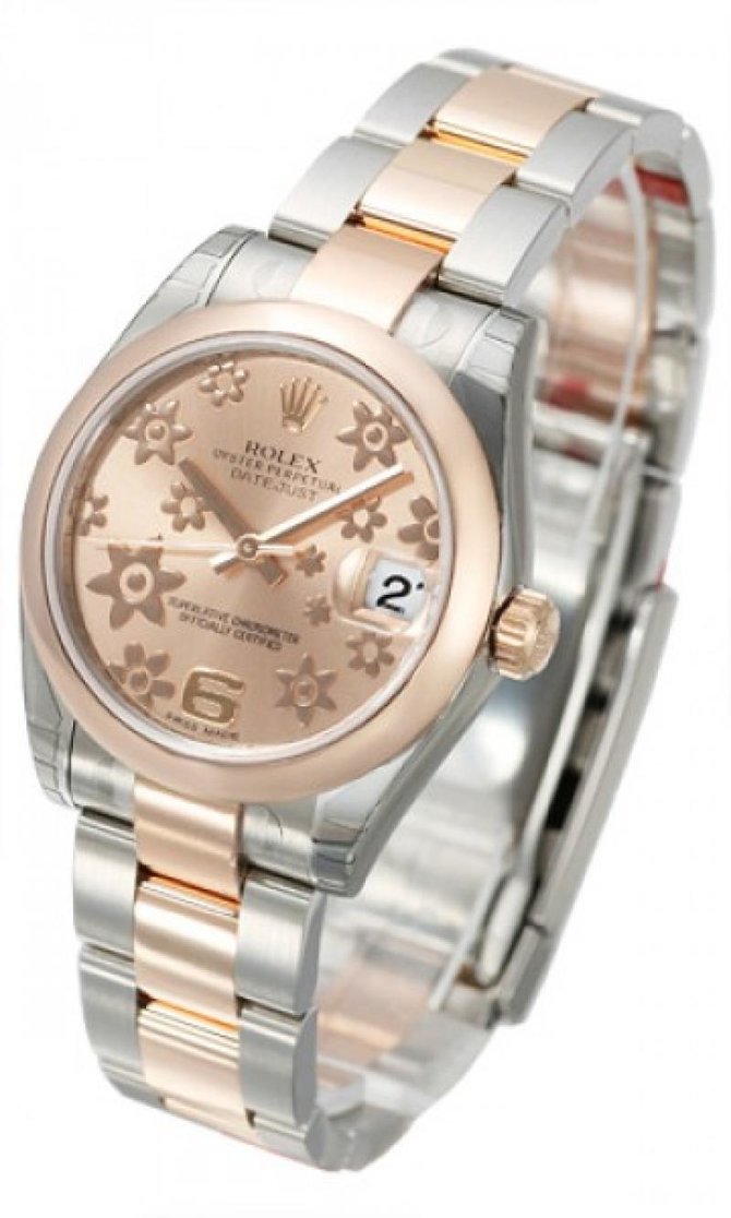 Rolex 178241 pink floral Datejust Ladies Steel and Everose Gold - фото 2