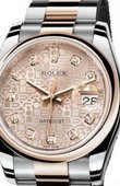 Rolex Datejust 116201 pink diamonds Steel and Everose Gold