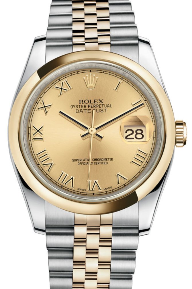 Rolex 116203 chrj Datejust Steel and Yellow Gold