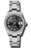 Rolex Datejust Ladies 178384 bksbro Steel and White Gold