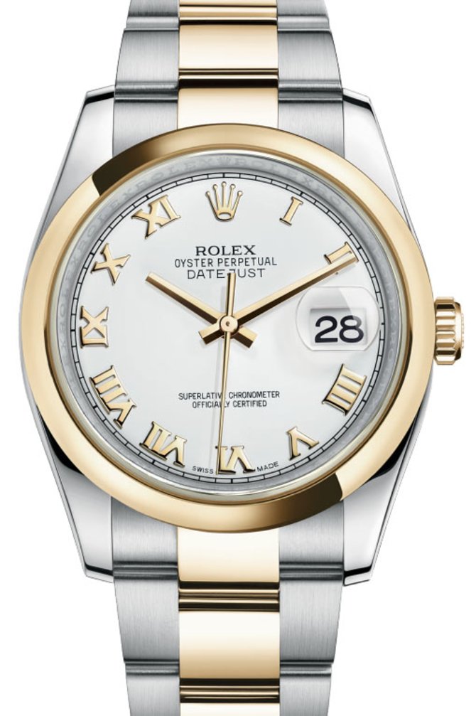 Rolex 116203 wro Datejust Steel and Yellow Gold