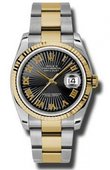 Rolex Datejust 116233 bksbro Steel and Yellow Gold