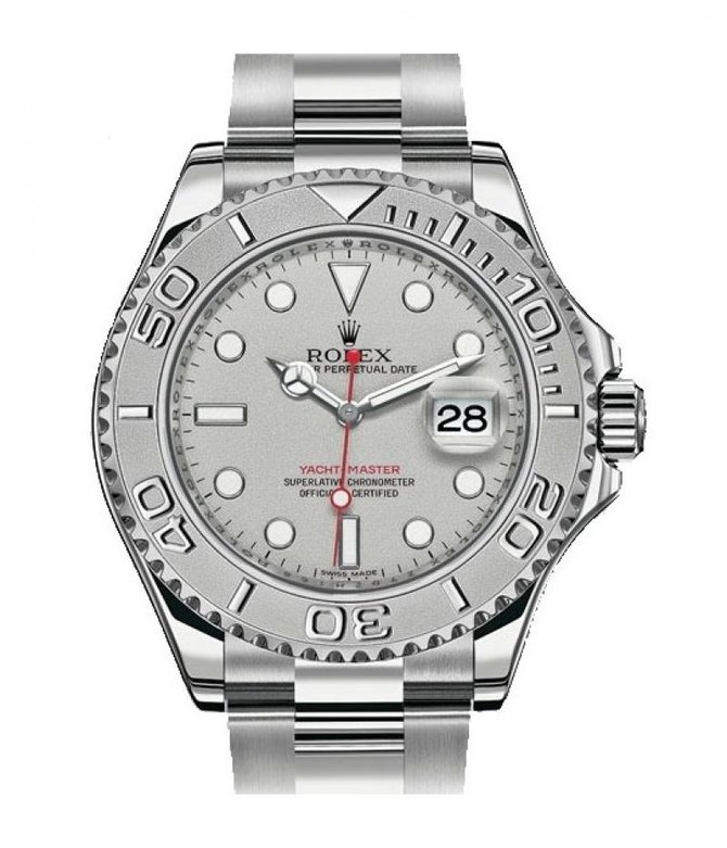 Rolex 116622 Silver Yacht Master II 40mm Platinum and Steel - фото 1