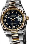 Rolex Datejust 116233 black Steel and Yellow Gold