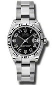 Rolex Datejust Ladies 178274 bkcao Steel and White Gold
