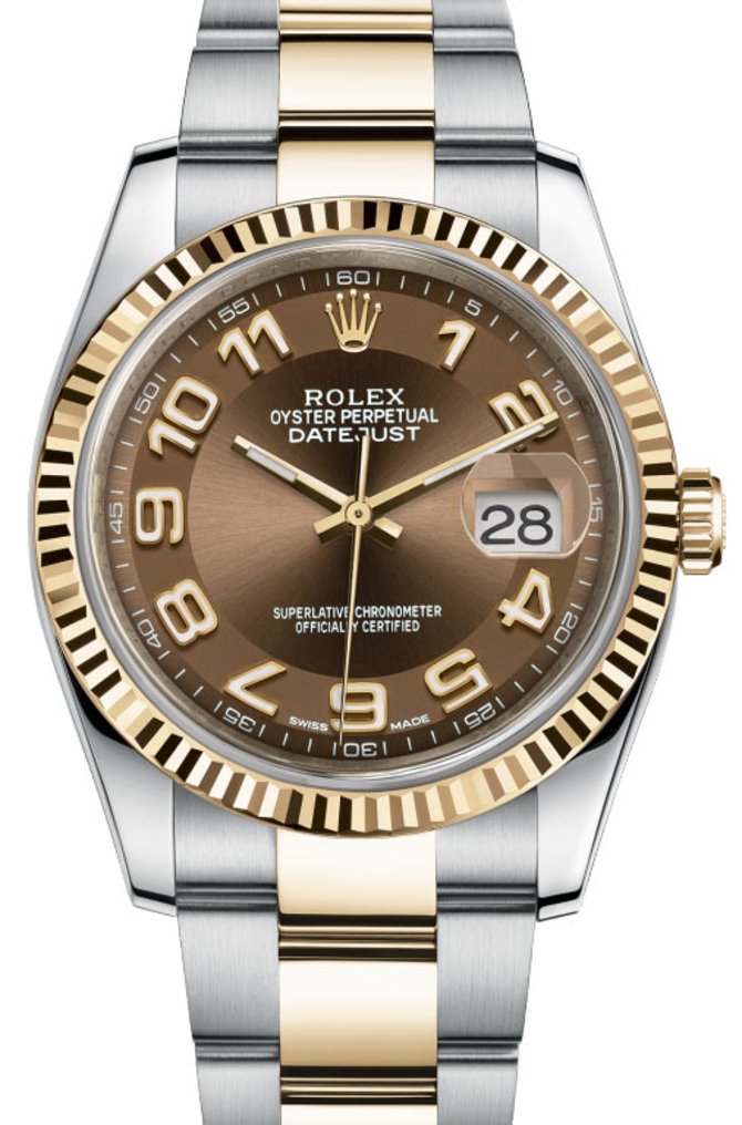 Rolex 116233 brao Datejust Steel and Yellow Gold