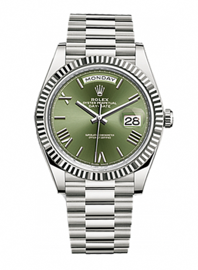 Rolex 228239-0033 Oyster Perpetual Day-Date White Gold 40 mm - фото 1