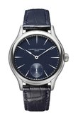 Laurent Ferrier Galet Micro-Rotor LCF004.G1.CW1 White Gold Case Vertical Satin-Brushed Blue-Tone Dial