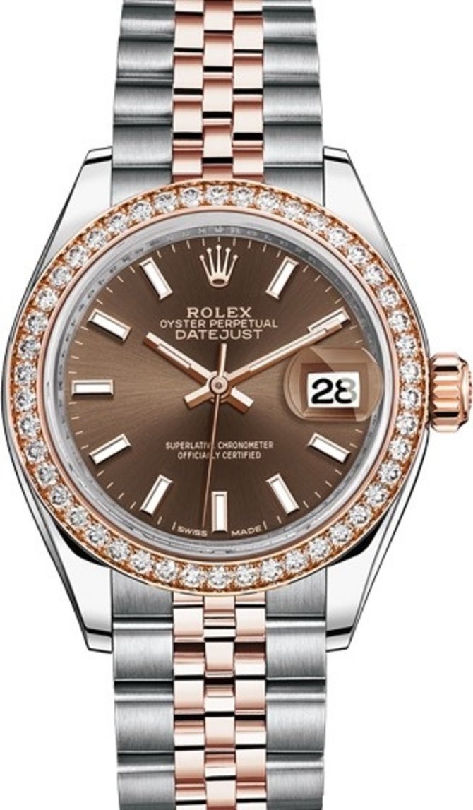 Rolex 279381rbr-0017 Datejust Ladies 28 mm Steel and Everose Gold - фото 1