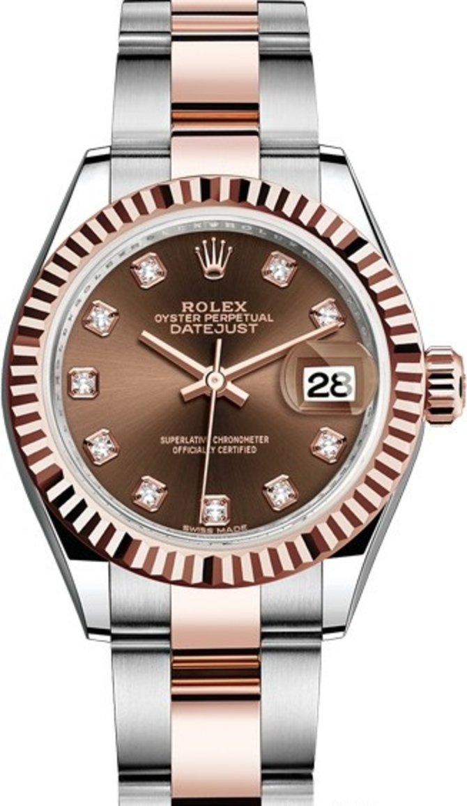 Rolex 279171-0012 Datejust Ladies 28 mm Steel and Everose Gold - фото 1