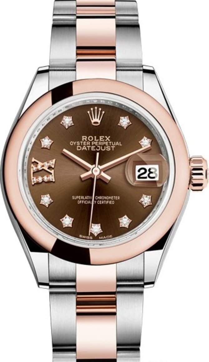 Rolex 279161-0004 Datejust Ladies 28 mm Steel and Everose Gold - фото 1