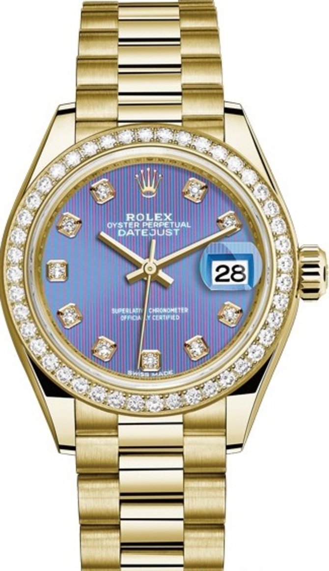 Rolex 279138rbr-0027 Oyster Perpetual 28 mm Yelow Gold  - фото 1
