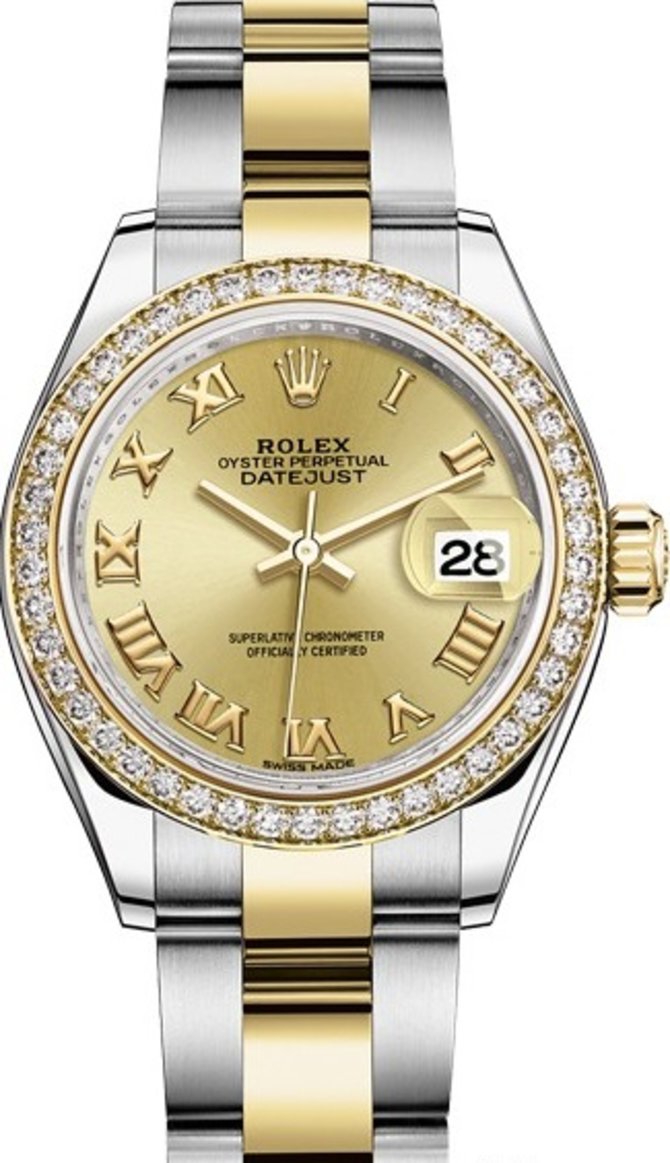 Rolex 279383rbr-0010 Datejust Ladies 28 mm Steel and Yellow Gold - фото 1