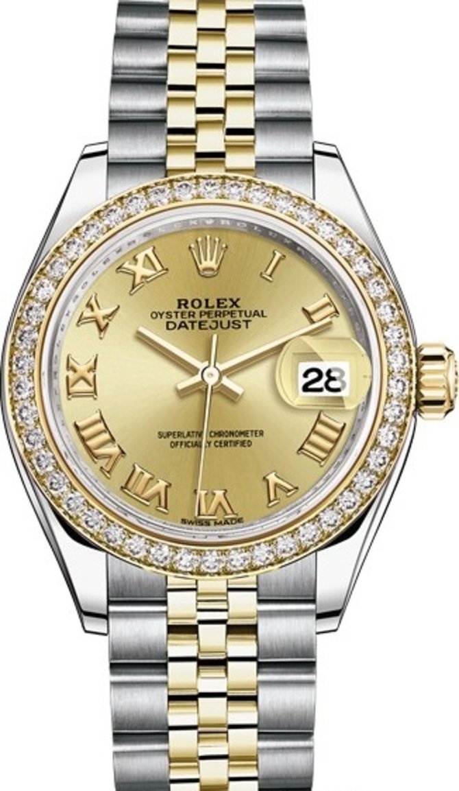 Rolex 279383rbr-0009 Datejust Ladies 28 mm Steel and Yellow Gold - фото 1
