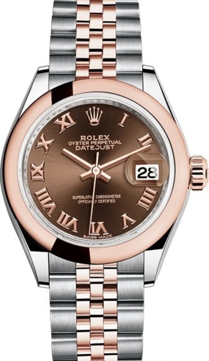 Rolex 279161-0009 Datejust Ladies 28 mm Steel and Everose Gold - фото 1