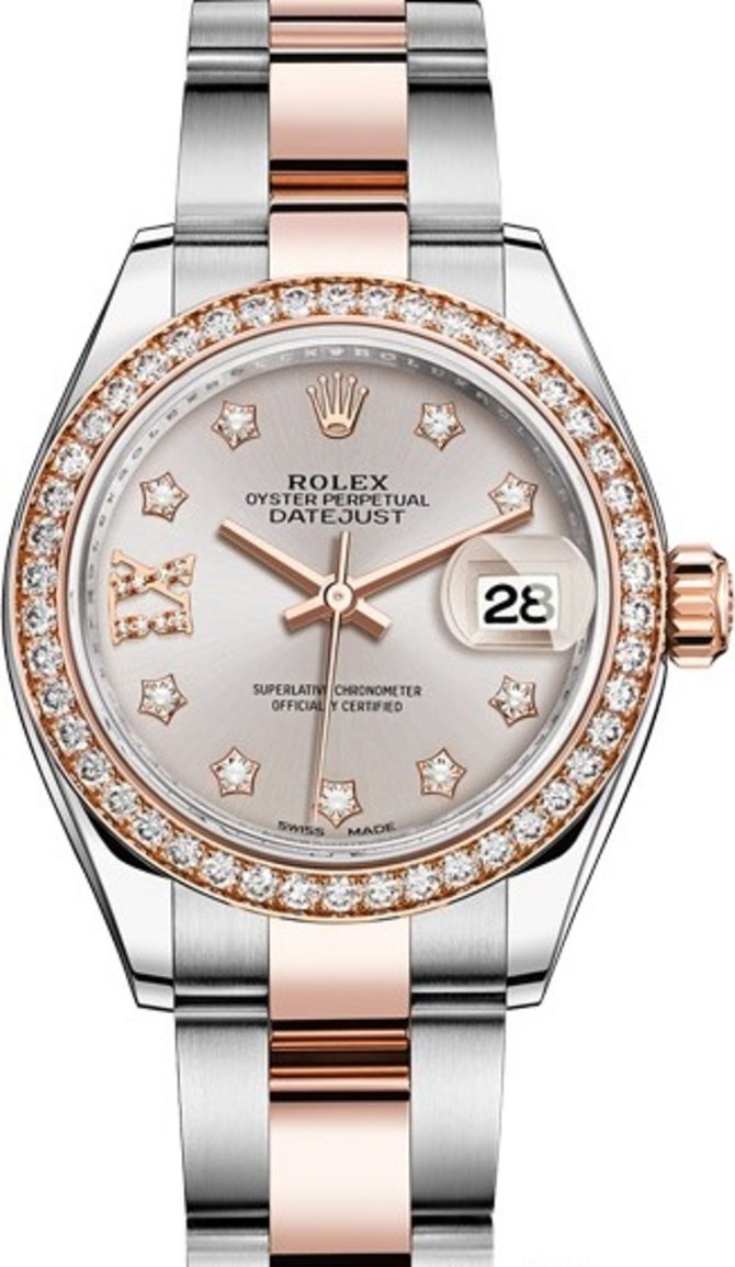 Rolex 279381rbr-0020 Datejust Ladies 28 mm Steel and Everose Gold - фото 1