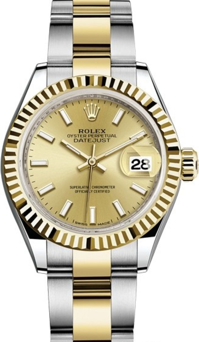 Rolex 279173-0002 Datejust Ladies 28 mm Steel and Yellow Gold - фото 1