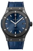 Hublot Classic Fusion 511.CM.7170.LR Black Ceramic Blue Watch 45 mm