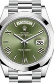 Rolex Часы Rolex Day-Date 228206 Olive green 40 mm Platinum
