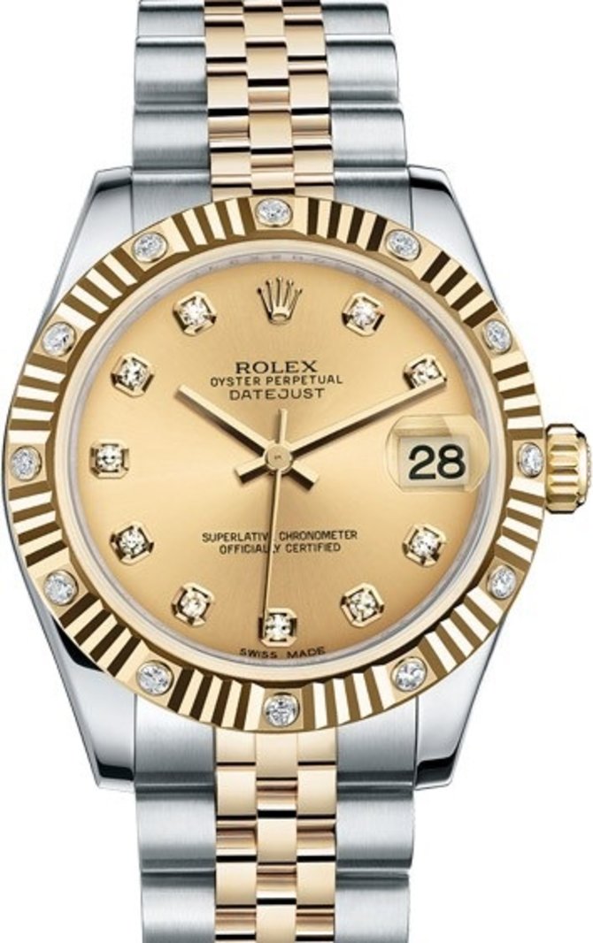 Rolex 178313-0029 Datejust Ladies 31 mm Steel and Yellow Gold