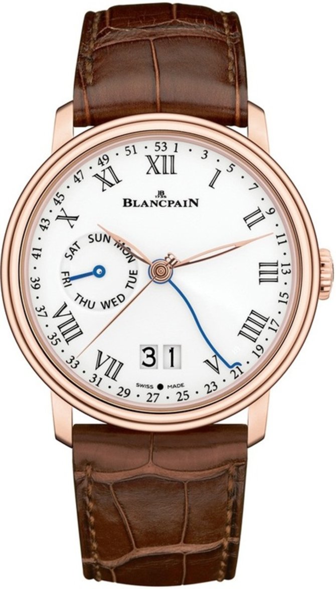 Blancpain 6637-3631-55 Villeret 8 Day Week of the Year Large Date