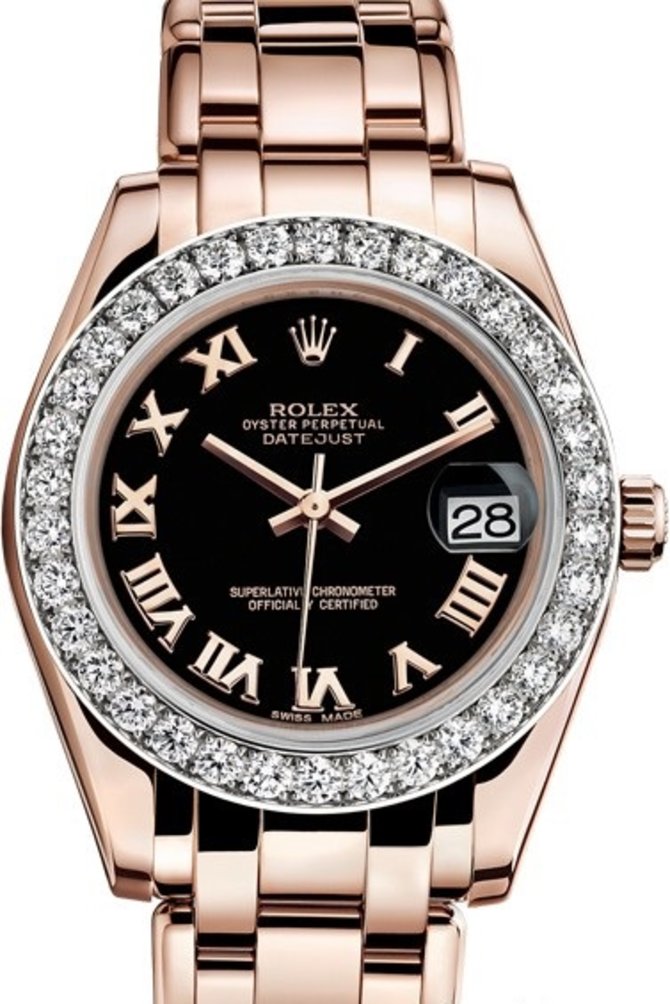 Rolex 81285-0044 Datejust Ladies Pearlmaster Everose Gold 34