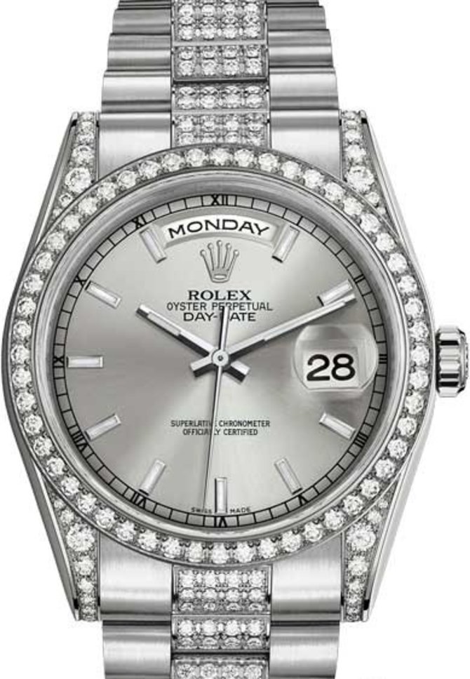 Rolex 118389-0109 Day-Date 36 mm White Gold 