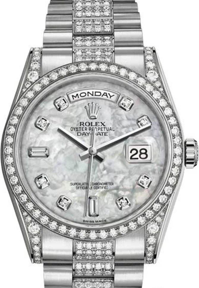 Rolex 118389-0074 Day-Date 36 mm White Gold 