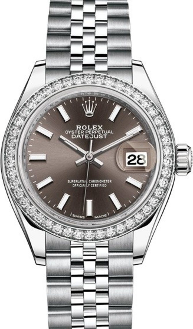 Rolex 279384rbr-0013 Datejust Ladies Steel and White Gold