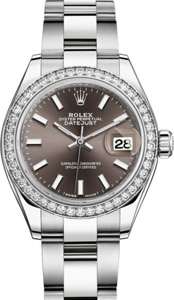 Rolex 279384rbr-0014 Datejust Ladies Steel and White Gold