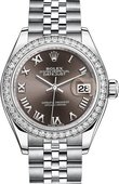 Rolex Datejust Ladies 279384rbr-0015 Steel and White Gold