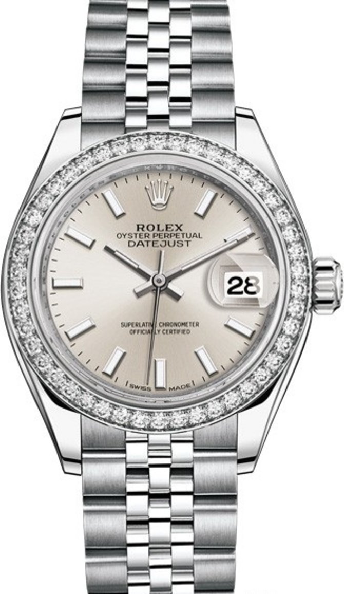 Rolex 79384rbr-0007 Datejust Ladies Steel and White Gold
