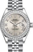 Rolex Datejust Ladies 279384rbr-0009 Steel and White Gold