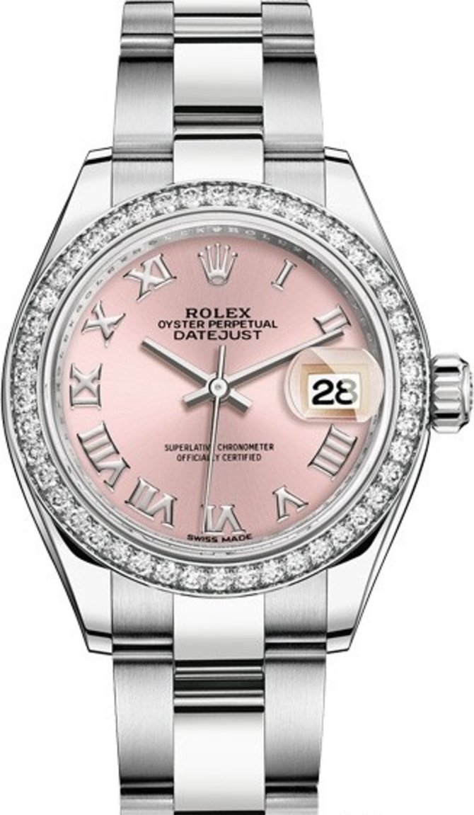 Rolex 279384rbr-0006 Datejust Ladies Steel and White Gold