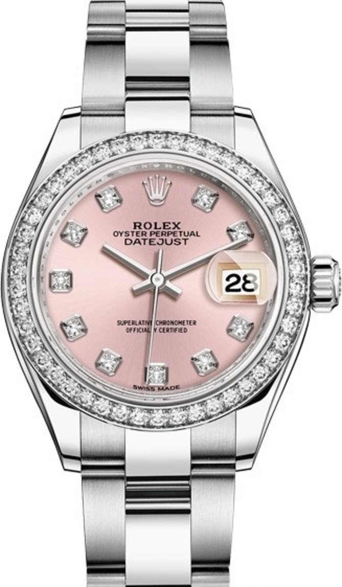 Rolex 279384rbr-0004 Datejust Ladies Steel and White Gold