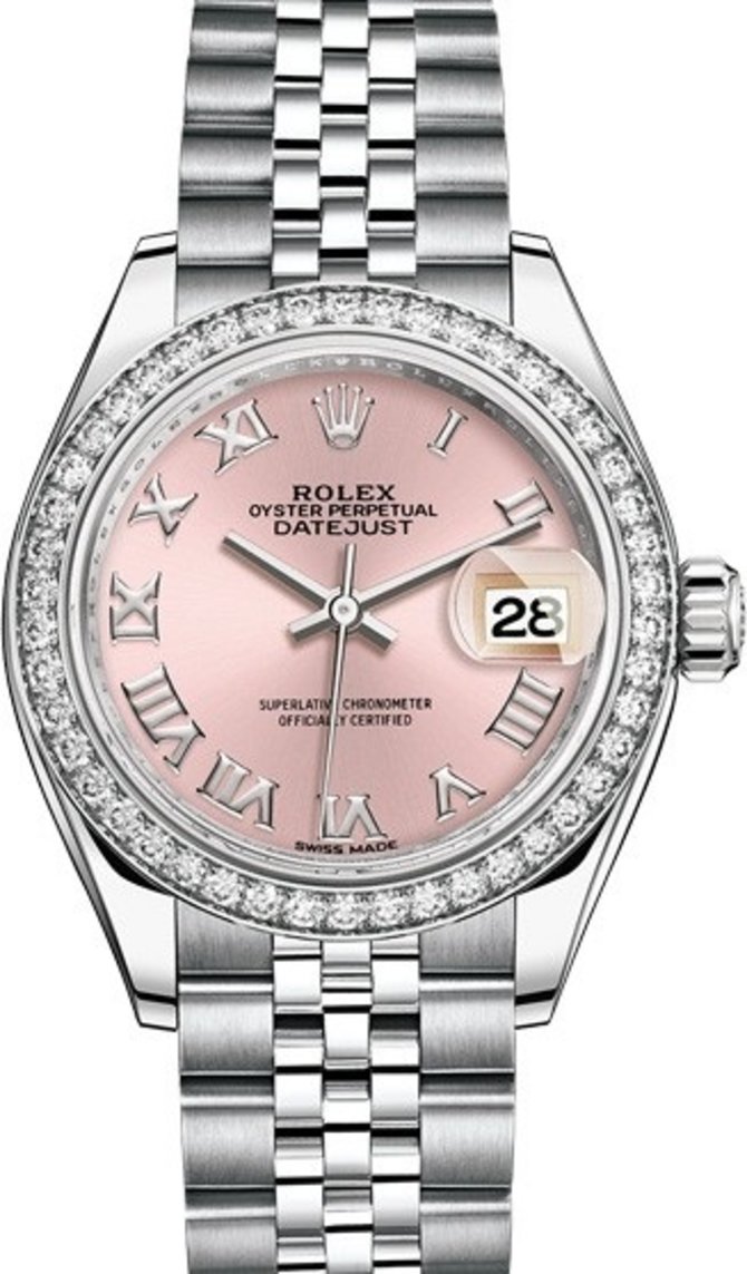 Rolex 279384rbr-0005 Datejust Ladies Steel and White Gold