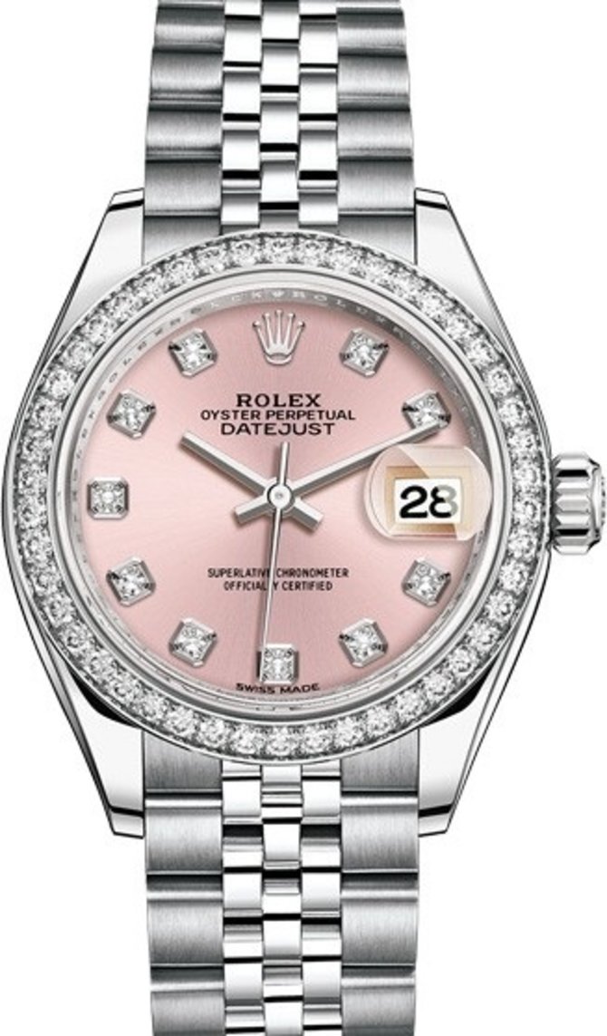 Rolex 279384rbr-0003 Datejust Ladies Steel and White Gold