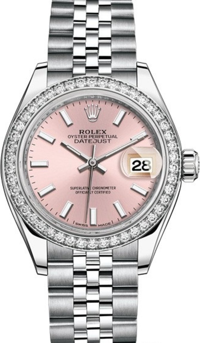 Rolex 279384rbr-0001 Datejust Ladies Steel and White Gold
