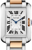 Cartier Tank W5310036 Anglaise Small Model Pink Gold Steel 