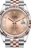Rolex Datejust 126231 Rose set with diamonds Everose Rolesor Fluted Bezel Jubilee Bracelet