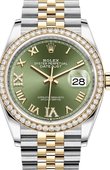 Rolex Datejust 126283rbr-0011 36mm Steel and Yellow Gold