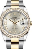 Rolex Datejust 126283rbr-0018 36mm Steel and Yellow Gold