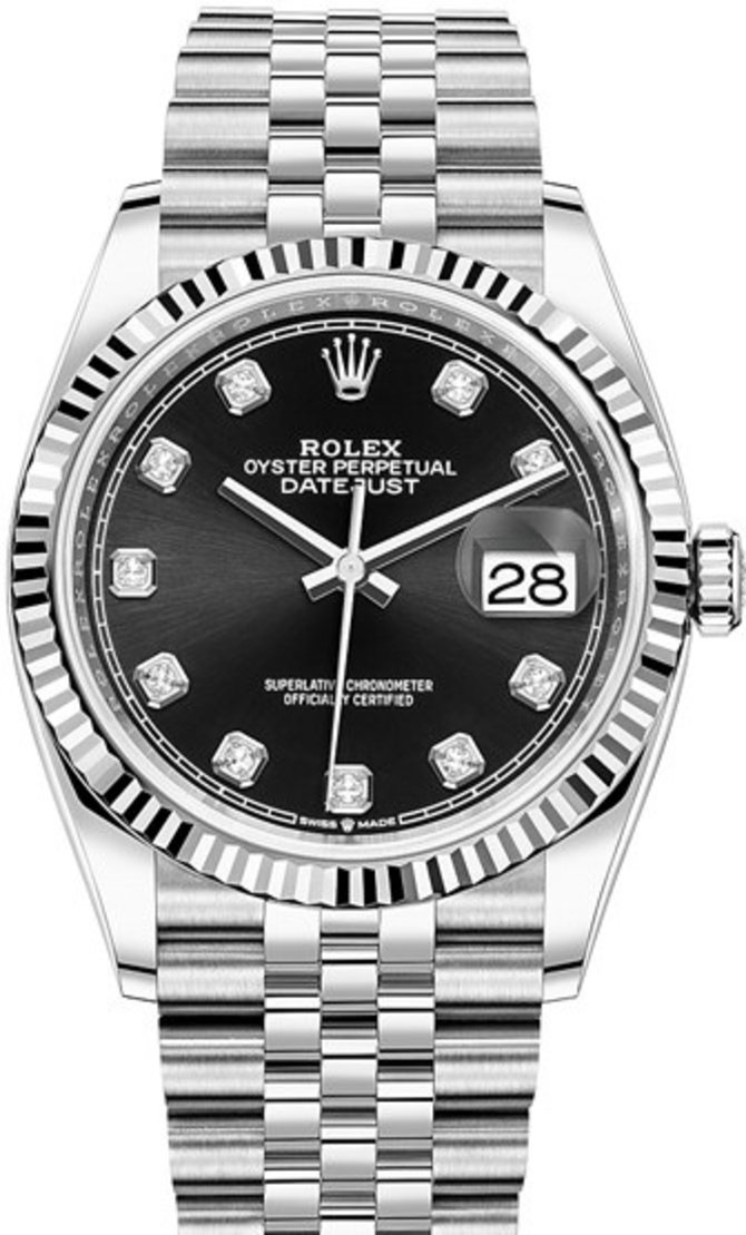 Rolex 126234-0027 Datejust 36 mm Steel and White Gold