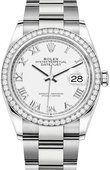 Rolex Datejust 126284rbr-0018 36 mm Steel and White Gold